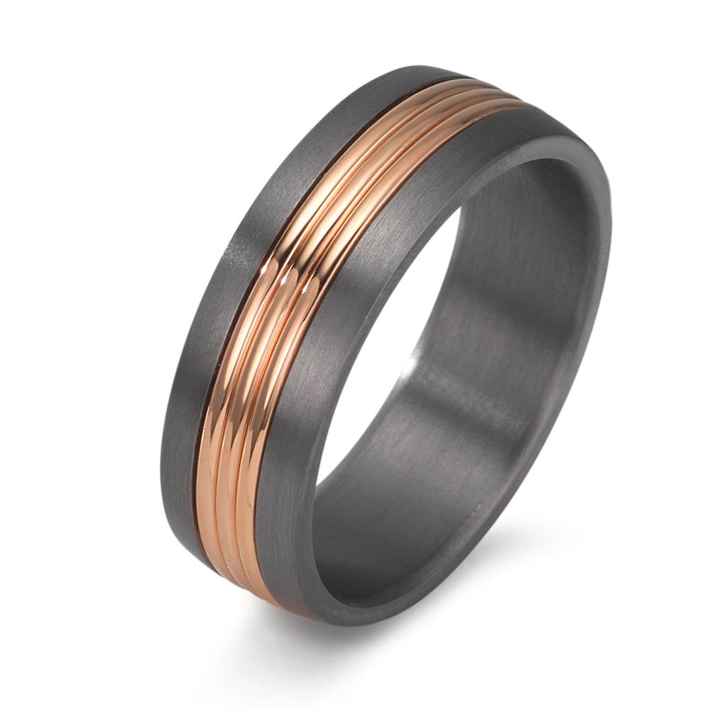 Fingerring 999 Tantal, 585/14 K Rotgold