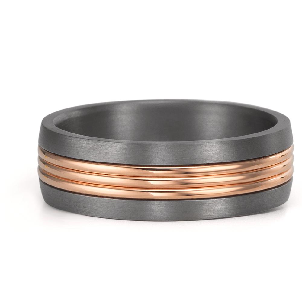 Fingerring 999 Tantal, 585/14 K Rotgold