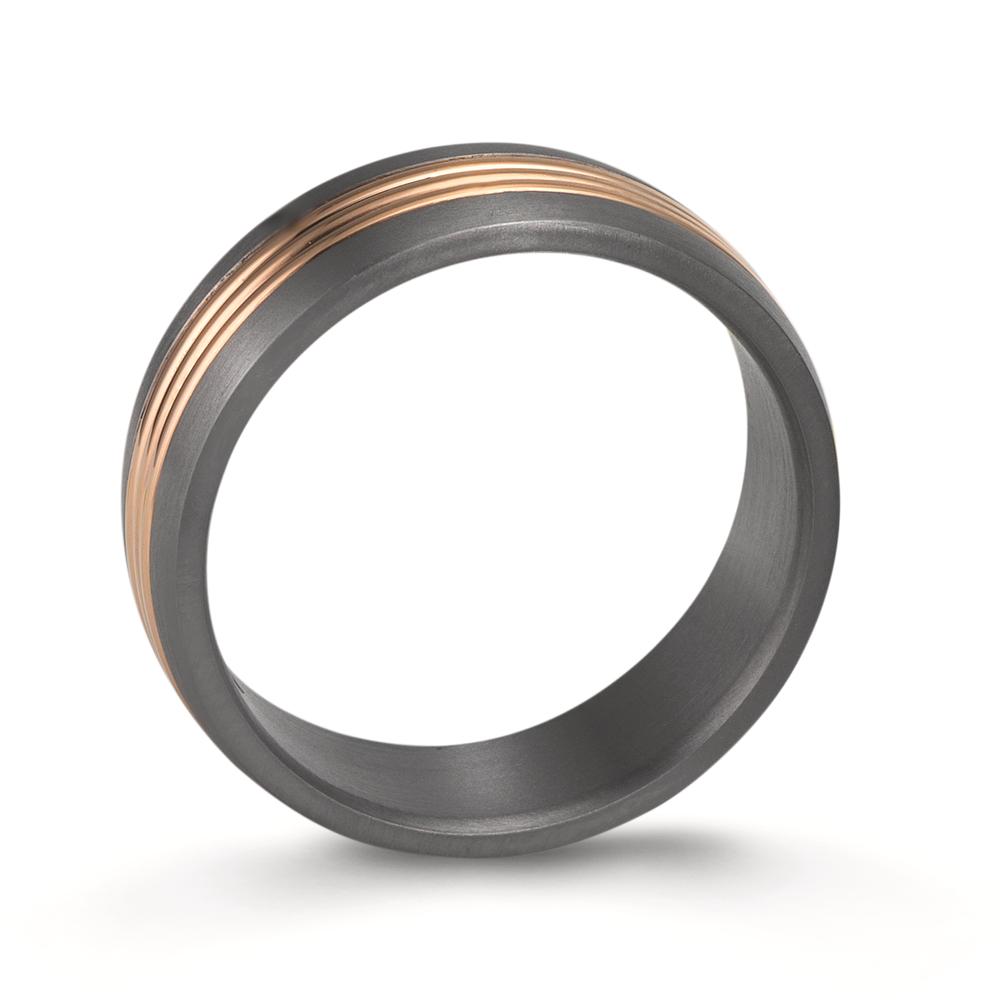 Fingerring 999 Tantal, 585/14 K Rotgold