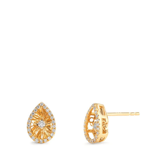 Ohrstecker 750/18 K Gelbgold Diamanten 0.198 ct, w-si