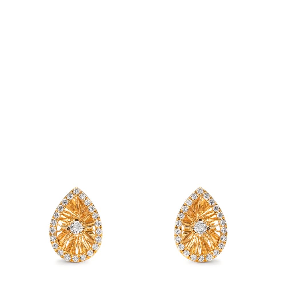 Ohrstecker 750/18 K Gelbgold Diamanten 0.198 ct, w-si