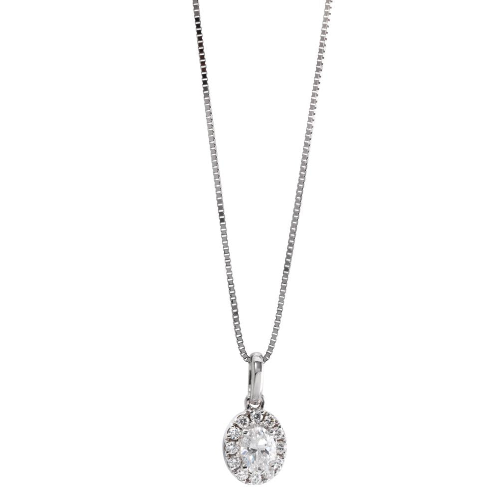 Anhänger 750/18 K Weissgold Diamanten 0.28 ct, w-si