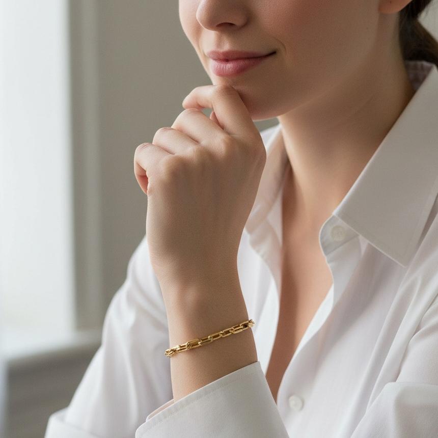 Armband 750/18 K Gelbgold 19 cm