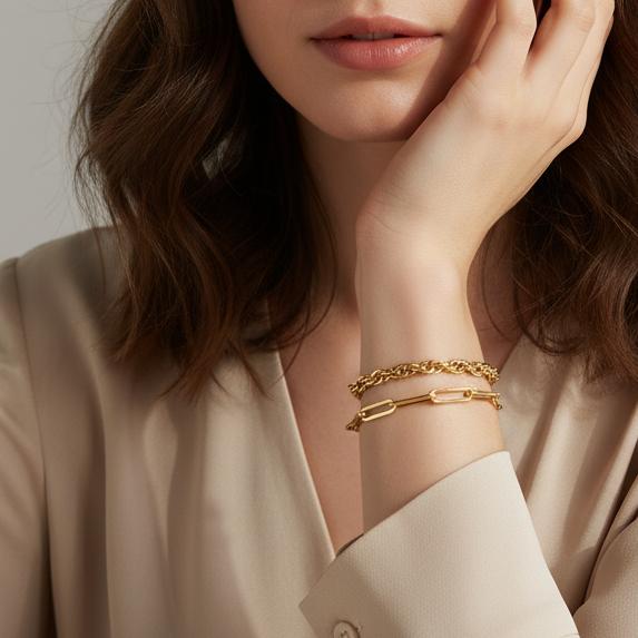 Armband 750/18 K Gelbgold 19 cm