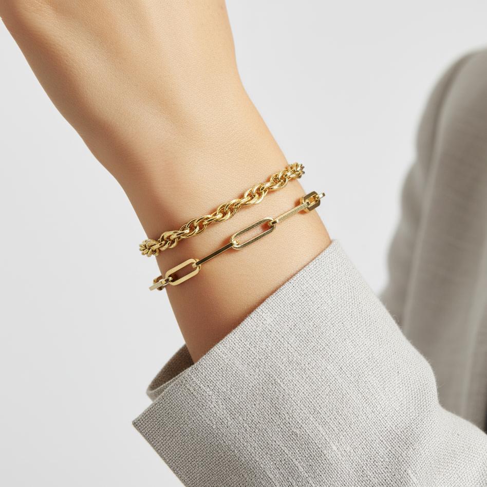 Armband 750/18 K Gelbgold 19 cm