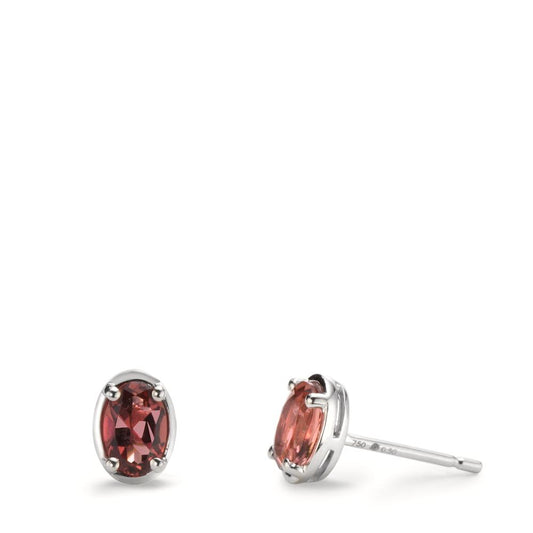 Ohrstecker 750/18 K Weissgold Turmalin pink, 1 ct, 2 Steine
