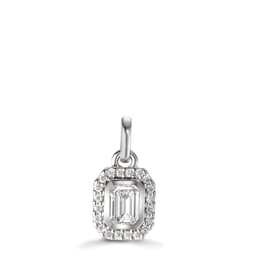 Anhänger 750/18 K Weissgold Diamanten 0.31 ct, w-si