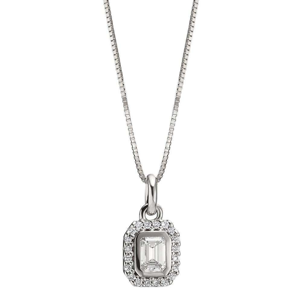 Anhänger 750/18 K Weissgold Diamanten 0.31 ct, w-si