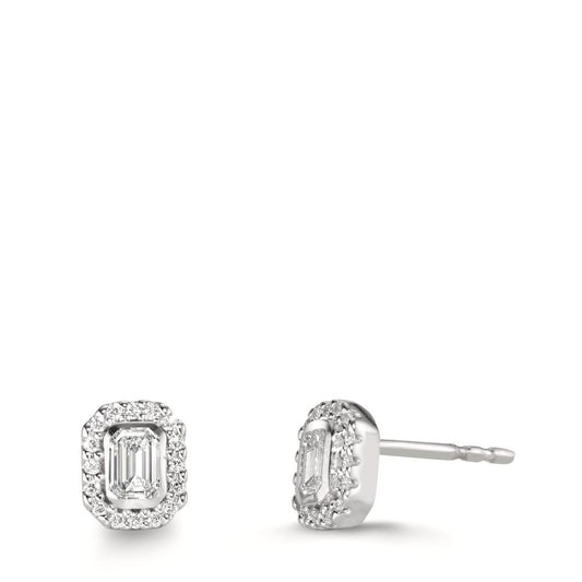 Ohrstecker 750/18 K Weissgold Diamanten 0.34 ct, w-si