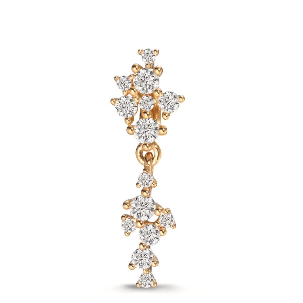 Anhänger 750/18 K Gelbgold Diamant 0.29 ct, 14 Steine, w-si