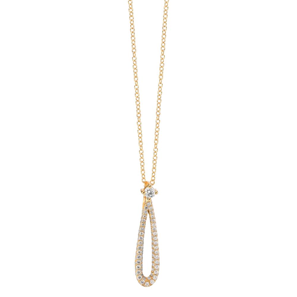 Anhänger 750/18 K Gelbgold Diamanten 0.28 ct, w-si