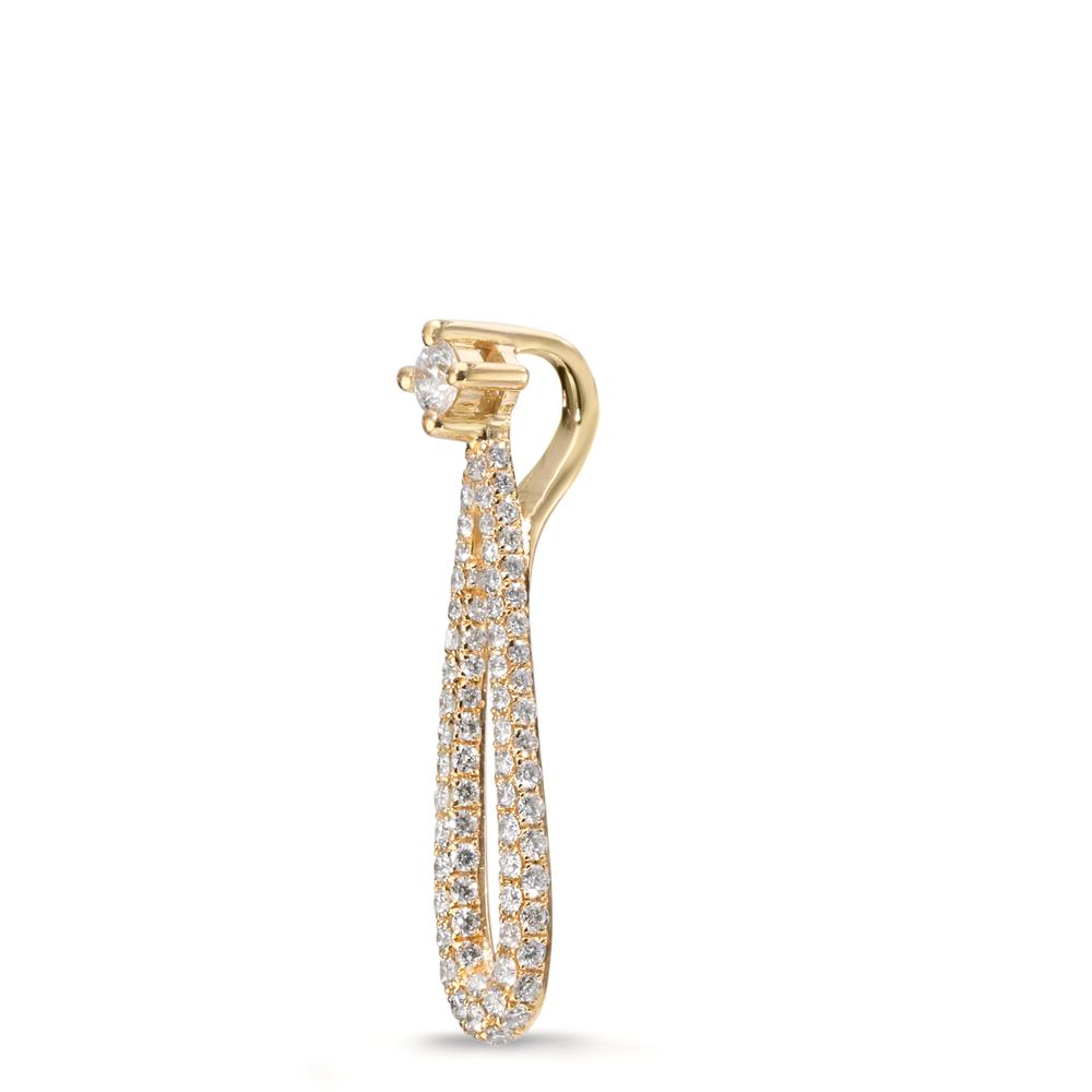 Anhänger 750/18 K Gelbgold Diamanten 0.28 ct, w-si