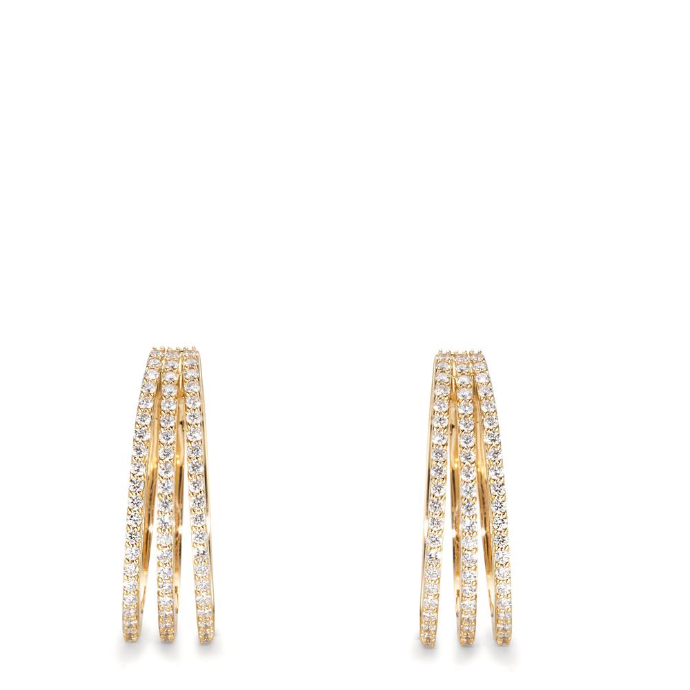Klappcreolen 750/18 K Gelbgold Diamanten 0.89 ct, w-si